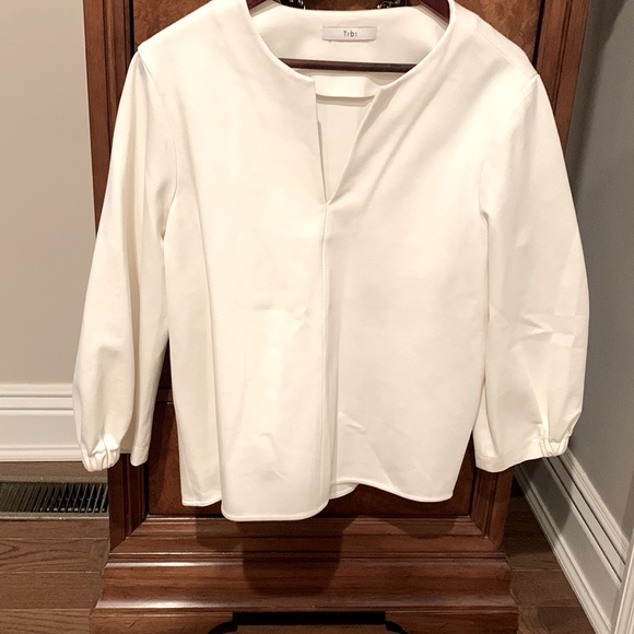 Tibi white blouse size large - Picture 2 of 4